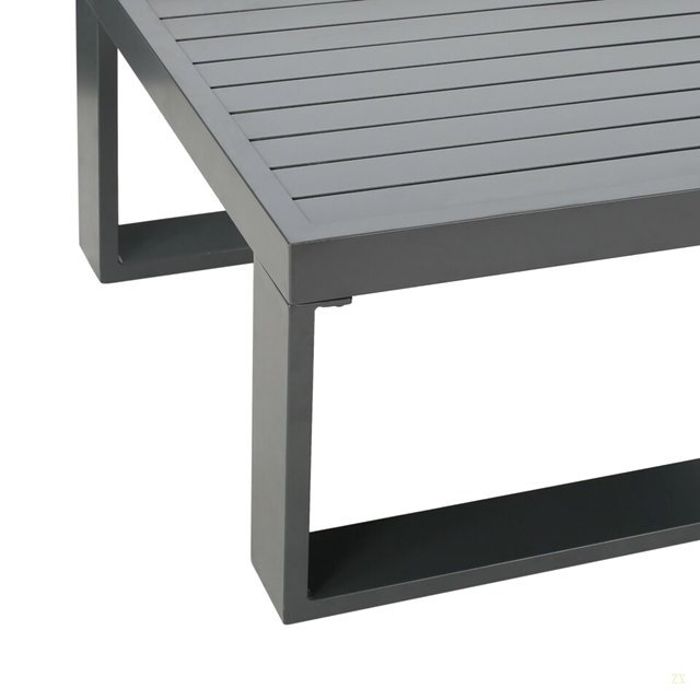 Canapé modulaire d'extérieur en forme de V en aluminium