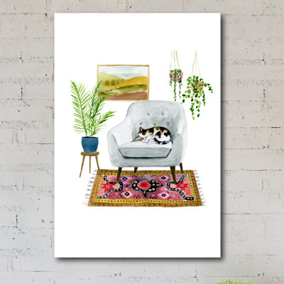 « cat nap ii », reproduction d’art sur toile tendue