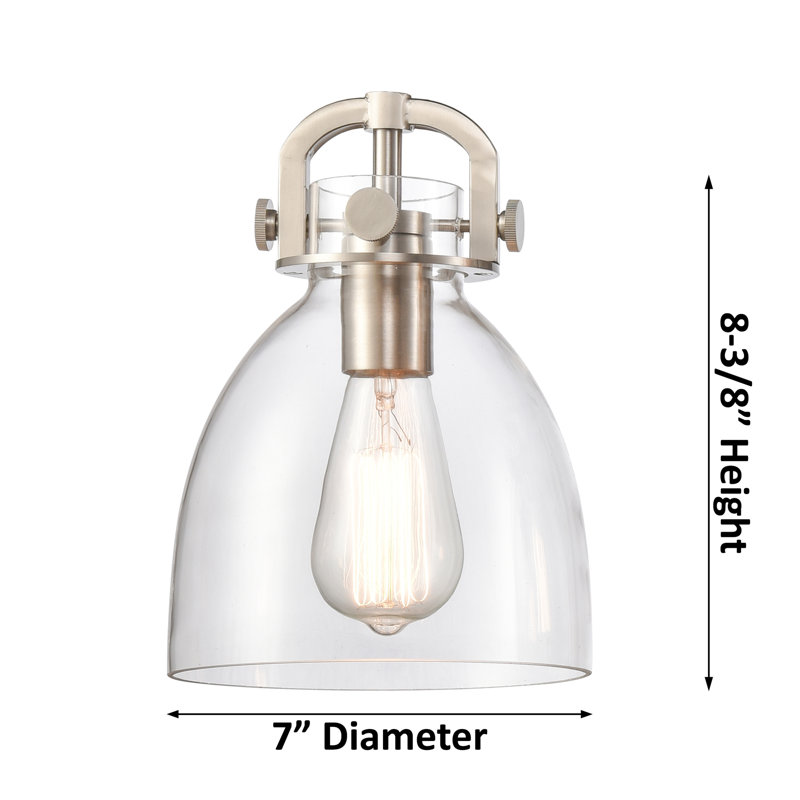Smeltertown Glass Flush Mount, Seedy, Matte Black
