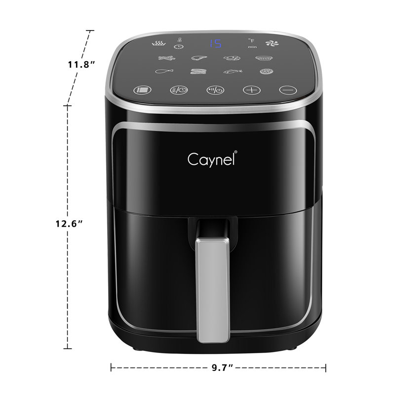 Air Fryer 4-in-1 with 5-Quart Capacity, Digital LED Touchscreen and 8 Presets, Non-Stick Basket & Crisper Plate