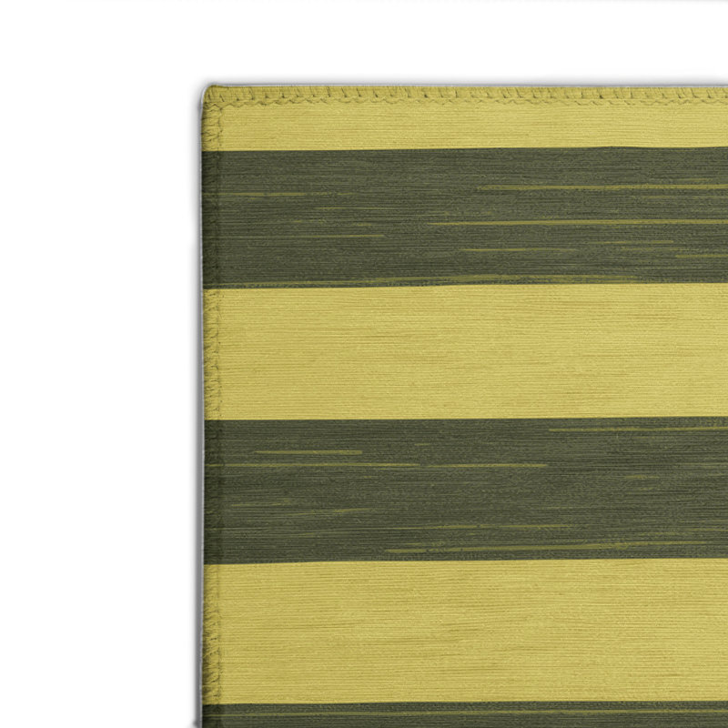 HorizontalStripes Brown Indoor and Outdoor Area Rug, Rectangle 2' x 3'