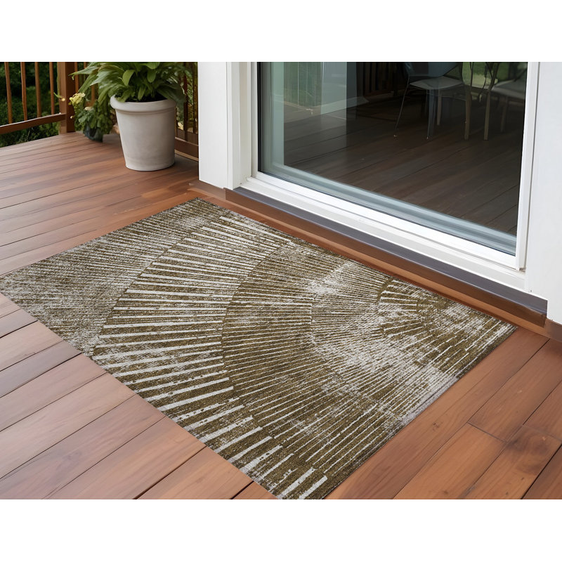 Tapis extérieur antidérapant lavable antidérapant 2 pi x 3 pi chocolat