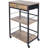 Coffee Bar Cart With Storage, 3-Tier Coffee Table With Drawer For Home Buffets & Sideboards,Coffee Station Corner Table With Rolling Wheels For Kichen, Entryway,(Brown And Black)