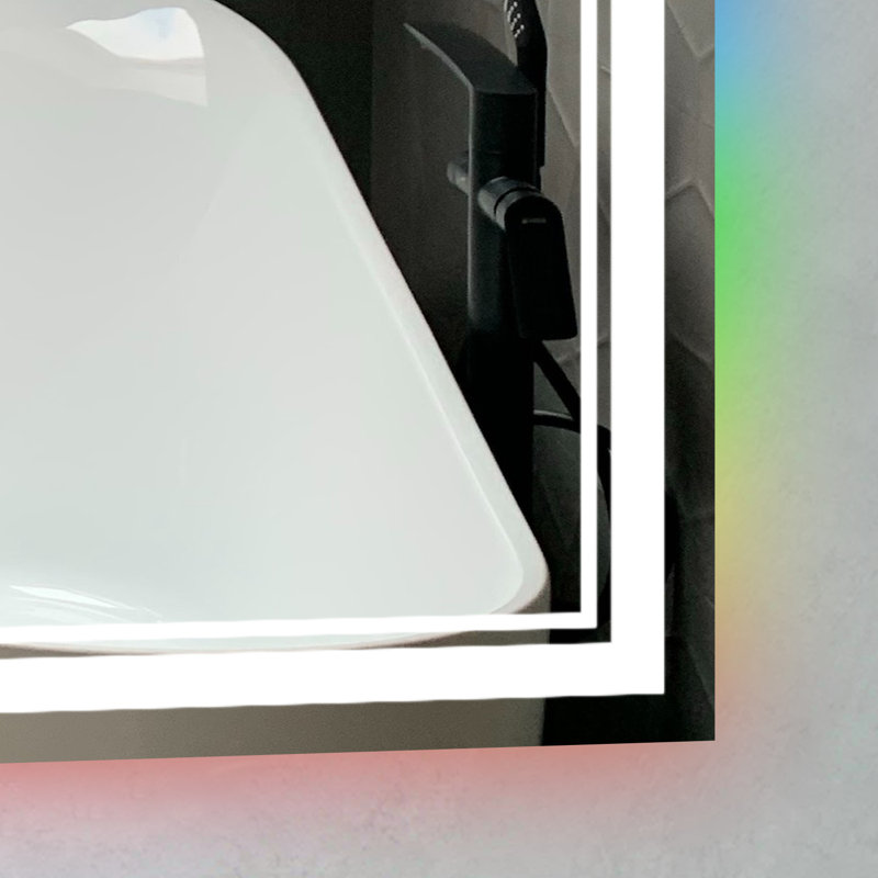 Rectangle Mirror, 40" x 32", White