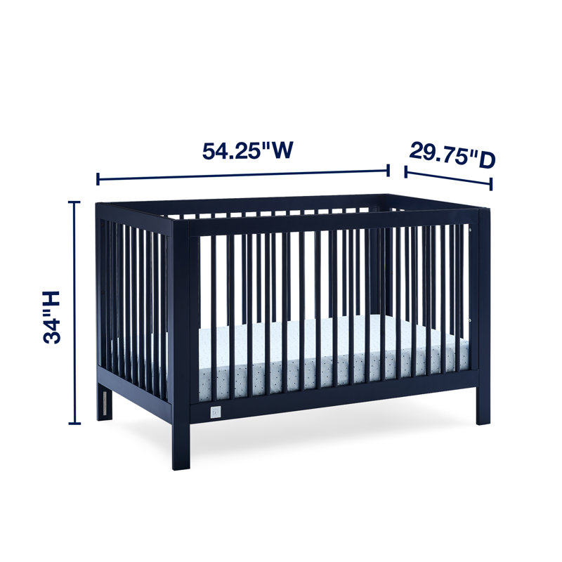 Charlie 5-in-1 Convertible Crib, Navy