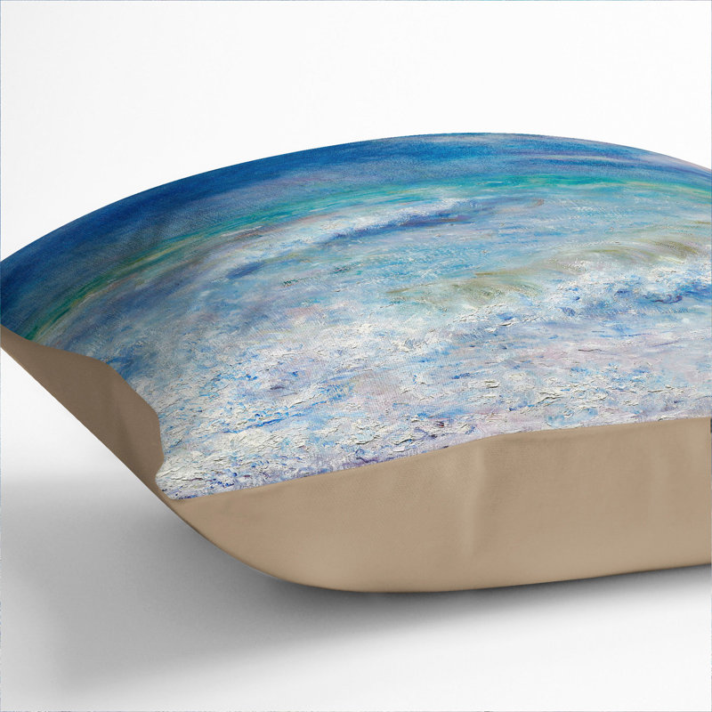 Seascape Scatter Cushion with Filling, 55cm H x 55cm W x 20cm D, Stone