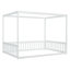 Lit en bois d'hévéa avec clôture Canopy-1401483443