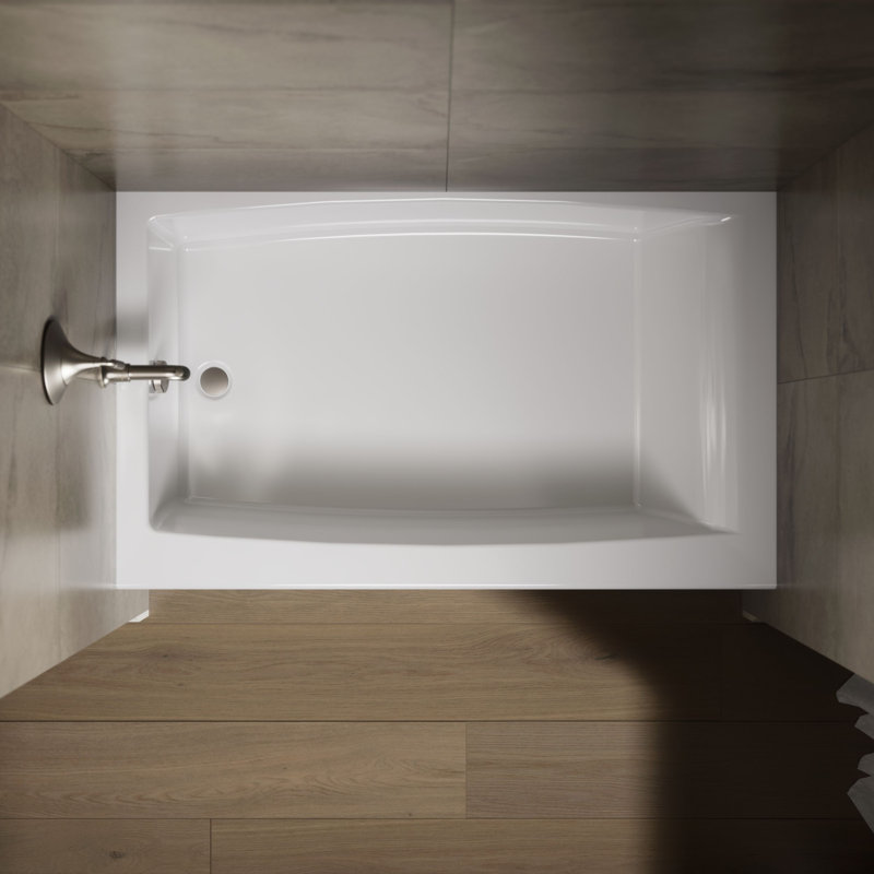 Entity 60 In. X 36 In. Alcove Bath With Left Drain, Left