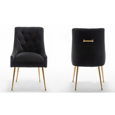 Baudel 19.6'' H Tufted Velvet Upholstered Side Chair