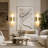 Modern 2-light Led Wall Sconce Set Of 2, Natural Alabaster Stone Wall Light Fixture For Bedroom Living Room Hallway-1706068650