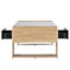 Table basse noire avec 2 tiroirs et compartiments latéraux pour l'organisation, 41,3 x 23,6 pi-265353279-265353278