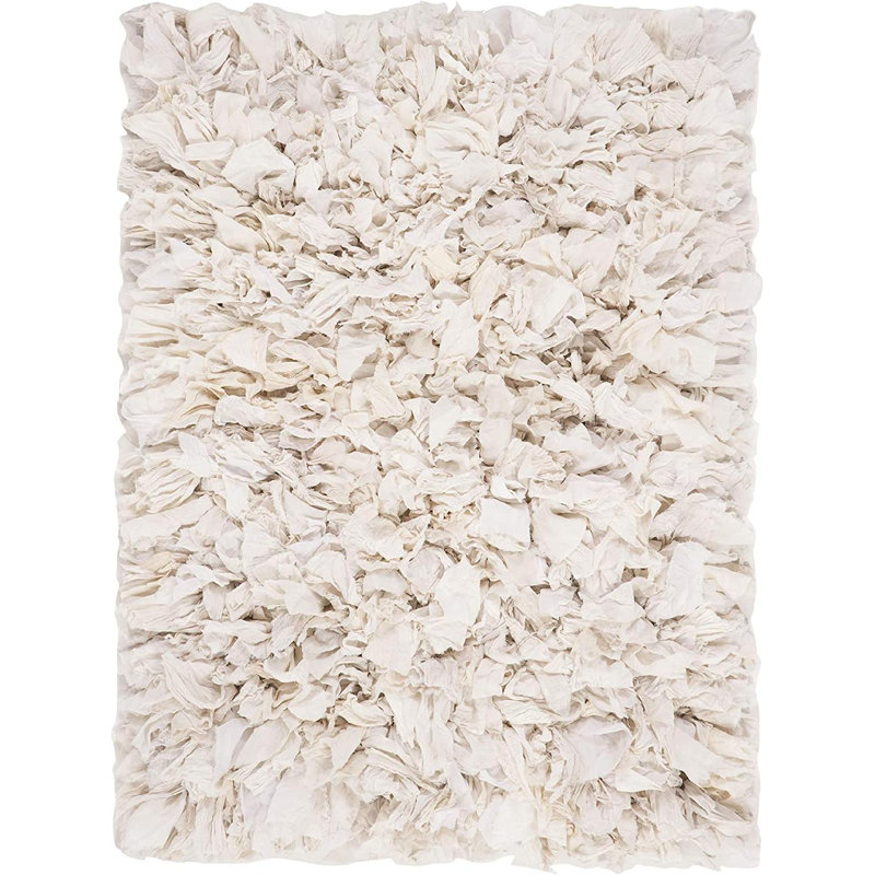 Tapis crème tissé à la main Adalbern, Rectangle 4 pi x 6 pi