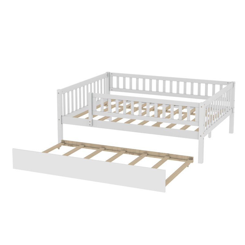 Haylyn Full Platform Bed with Trundle, White