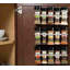 Pinces pour portes d'armoire - Organisateur pour épices - Support à épices pouvant contenir 15 pots à épices - Pince adhésive extra forte en blanc pour garde-manger 15 carats