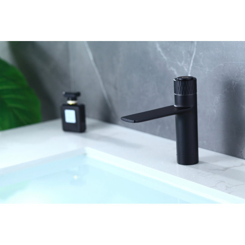 Robinet de salle de bain à un trou, Noir mat