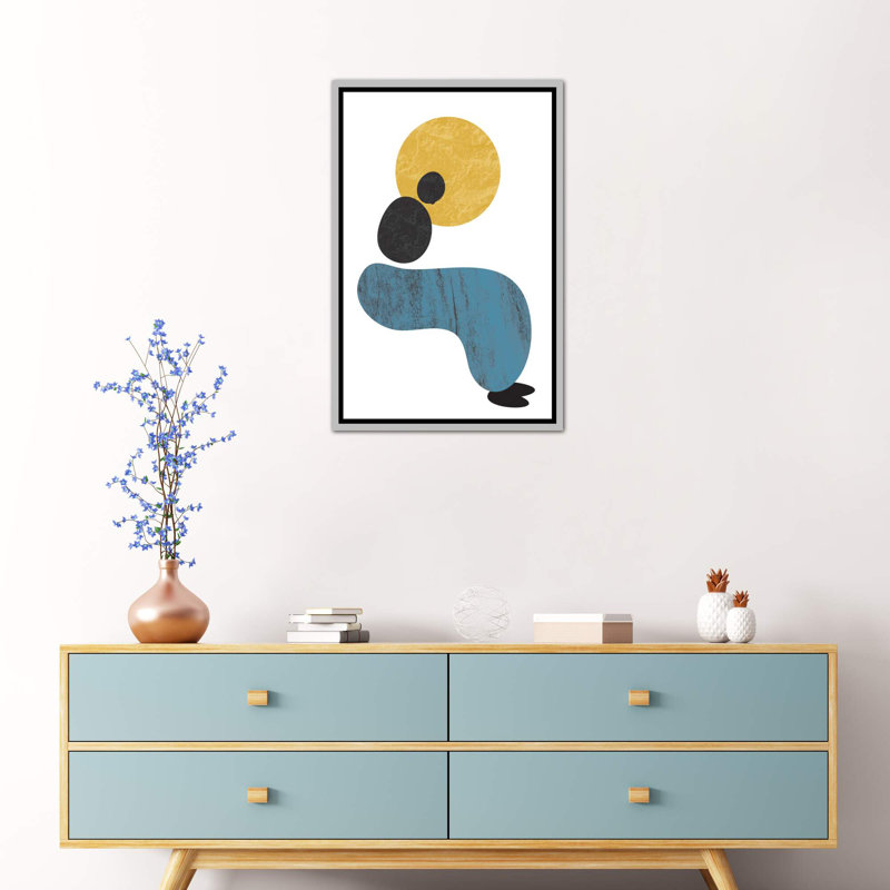 « abstract lady » par flatowl-impression sur image, H 60 po x l 40po x P 1,5 po, Toile avec cadre argenté