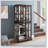 Curio Display Cabinet,Antique Display Cabinet with Glass Doors Adjustable Shelves for Collectibles Four Door Design-1051743717