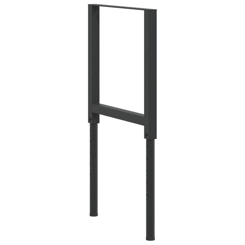 Milroy Metal Top Height-Adjustable Workbench, 37.6" H x 21.7" W, Black