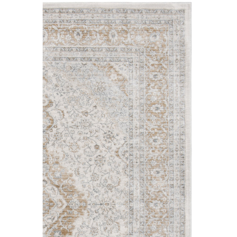 Delmer Performance Oriental Rug, Square 4'