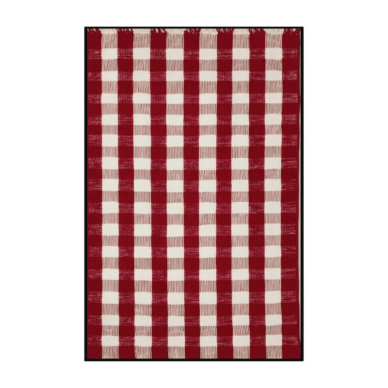  Tapis lavable à carreaux vichy, Rectangle 4pi x 6 pi