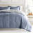 7-Piece Reversible Bedding Bundle - Solid Comforter and Patterned Sheet Set-99311811-99311801