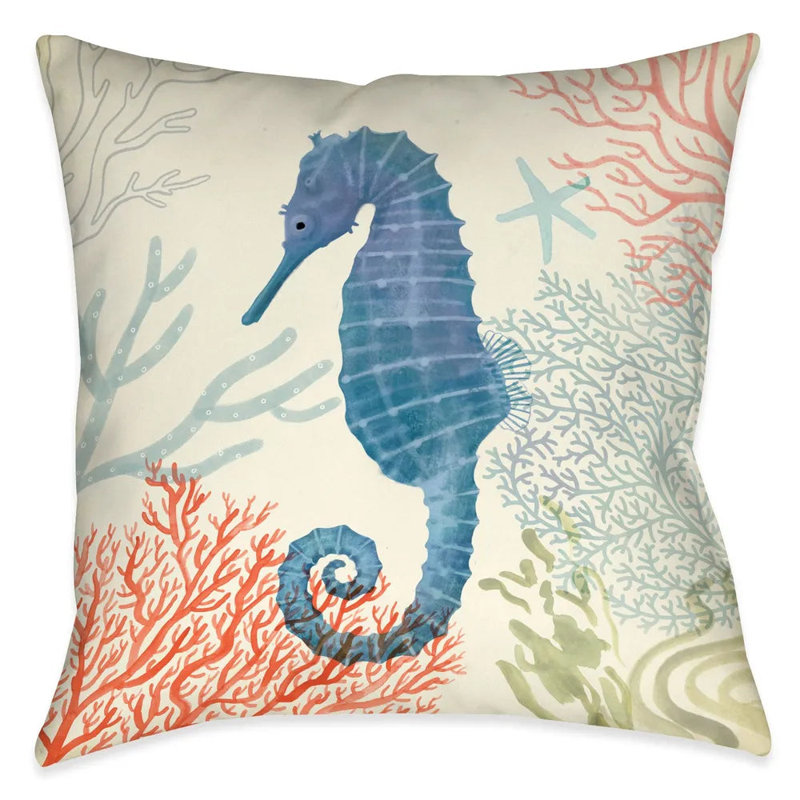 Coussin décoratif hippocampe Ocean