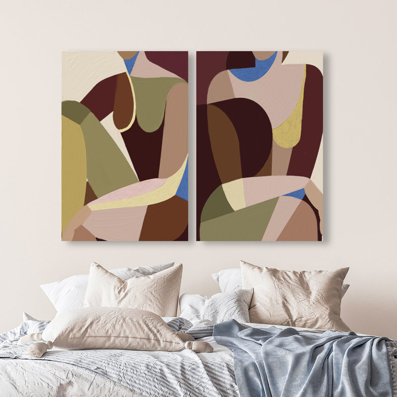 Body Studio Set Abstract Canvas Print by Oliver Gal, Black Frame, 10 x 15, 45" H x 30" W, Gallery Wrapped