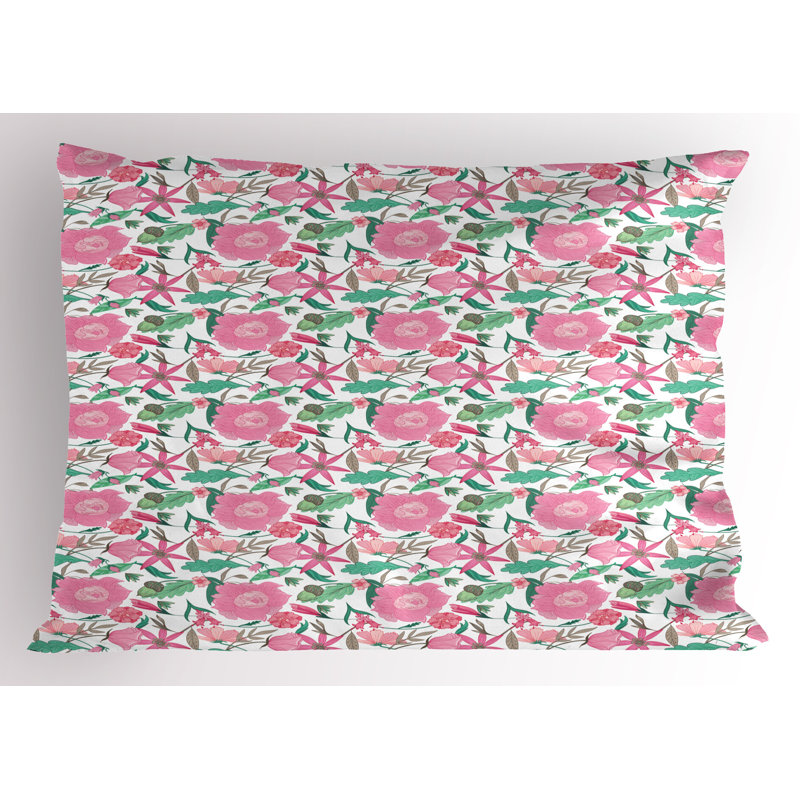 Ensemble de 2 taies décoratives à motif floral Ambesonne, H 20 po x l 30 po