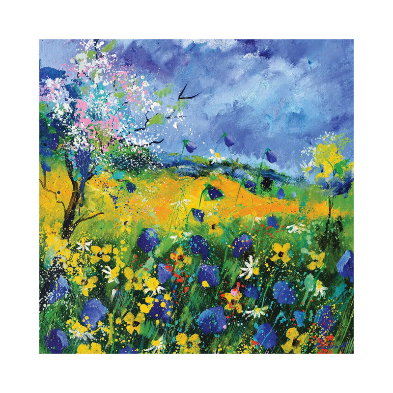 Wild Flowers In Summer by Pol Ledent - Wrapped Canvas Painting, 93.98 cm H x 93.98 cm W x 1.91 cm D