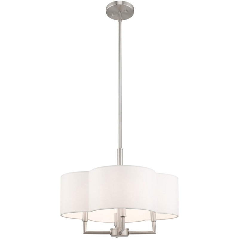 Lustre tambour 4 lumières à abat-jour
