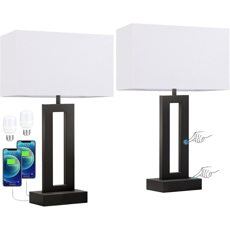 Lampes de chambre à coucher pour tables de chevet - Contrôle tactile, Blanc
