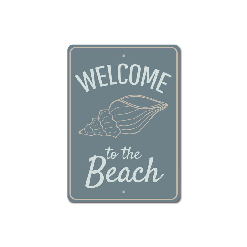 Panneau «Welcome to the Beach», H 18 po x l 12 po x P 0,06 po
