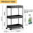 Slim Rolling Storage Cart, 3 Tier Storage Organizer Utility Cart Mobile Shelving Unit-393577972-393577963
