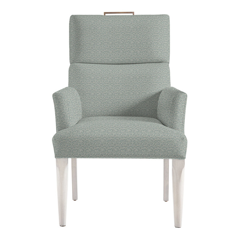 Thom Filicia Home Fabric Tight Back Arm Chair, Tuck Water, Casa Blanca