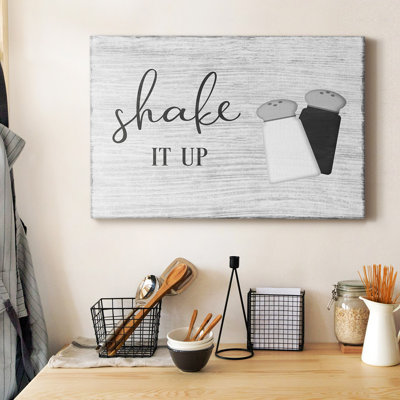 Toile tendue avec châssis de qualité supérieure Shake it Up - prête à être accrochée