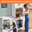 Chiara 69" Tall Bar Cabinet with Mini Fridge & Adjustable Shelves, Pantry Cabinet for Living Room or Dining Room