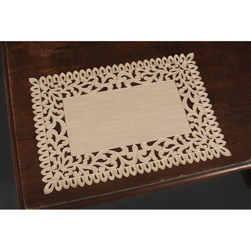 Burnard Polyester Embroidered Rectangle Placemat