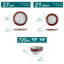 12-Piece Stoneware Dinner Set - Service for 4-1226749184