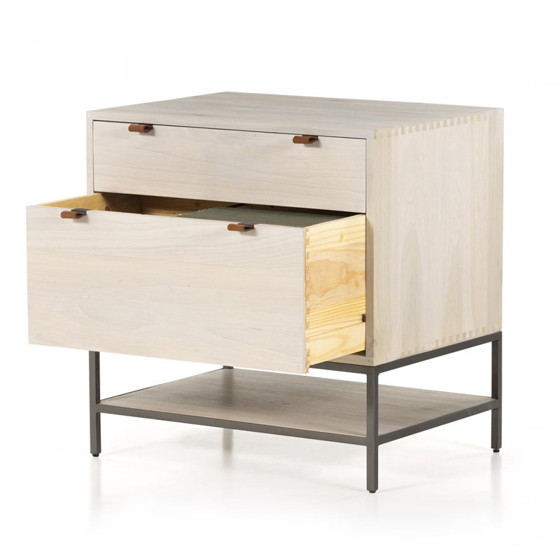 Trey Solid Wood Executive Desk, Dove Poplar