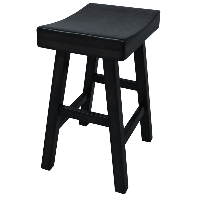 Christensen Solid Wood Counter Stool, Antique Black