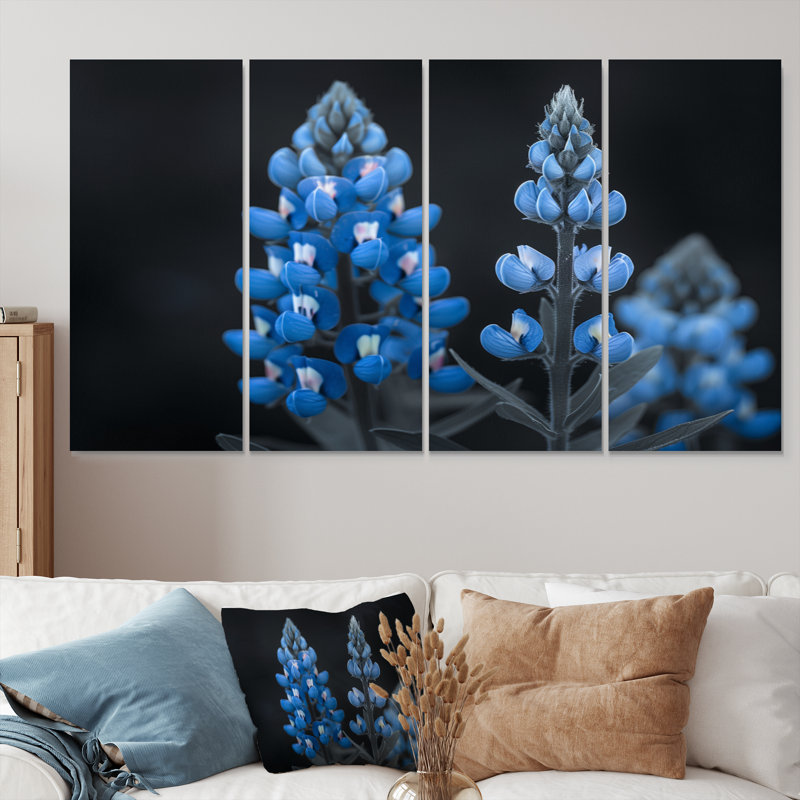 Ensemble de décorations murales bleues bleues bleues Peaceful Summer Meadows - Blue Bonnets, H 32 po x l 64 po