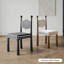Chaise d'appoint noire à dossier solide (ensemble de 2)