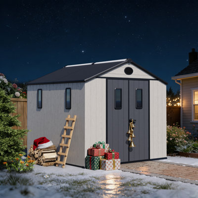 8x8 Modern Resin Storage Sheds With Floor