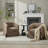 Upholstered Swivel Barrel Accent Chair with Wood Frame-394980532-377004746
