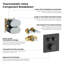 Ensemble complet de robinetterie de douche thermostatique Cube à 2 fonctions-134155022