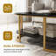 Table basse noire avec bordure dorée-2039368527