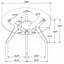 Round Glass Top Dining Table with Sculptural Wood Base (48")