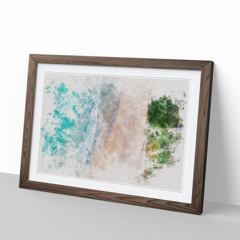 Nacpan Beach in El Nido Philippines - Picture Frame Painting, Walnut Framed, 65cm H x 90cm W x 2cm D