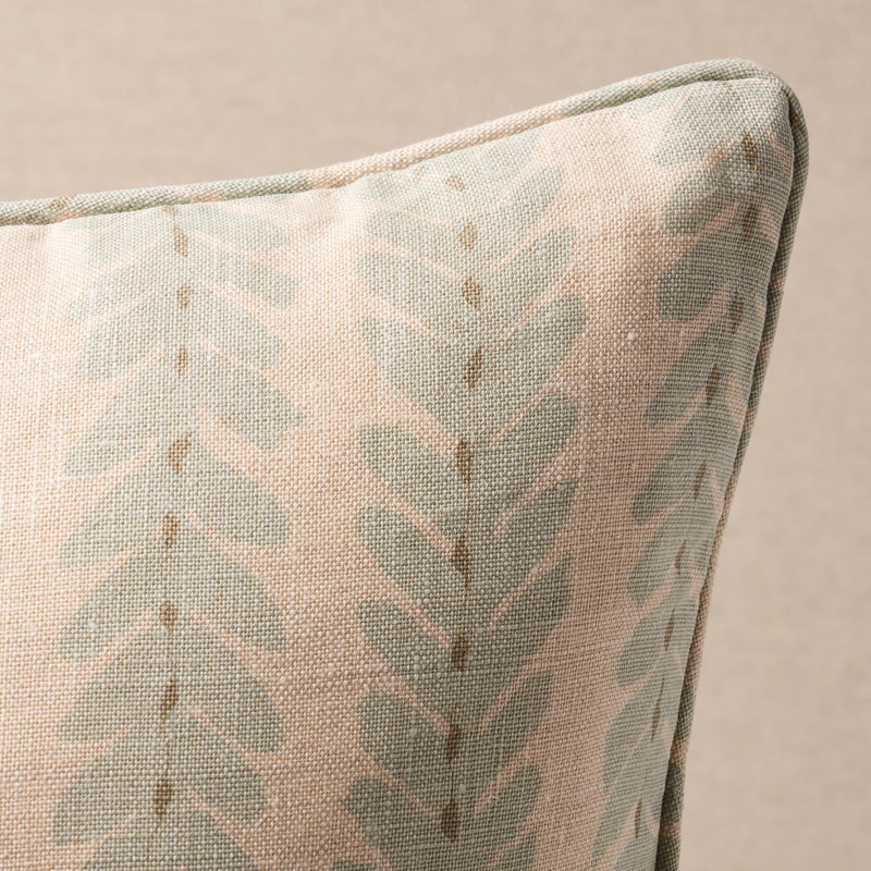 Schumacher x Veere Grenney Woodperry Pillow, Aqua, 20" x 20"
