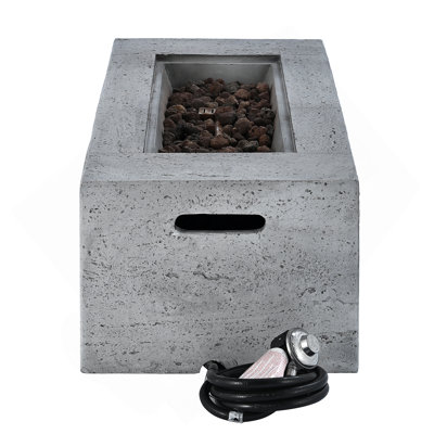 Outdoor Rectangular Propane Fire Pit 40000 BTU,41.9''MGO Patio Heater With Stainless Steel Burner And Free Lava Rocks,Waterproof Cover,Suitable For Courtyard,Lawn,Patios, Decks,Swimming Pool